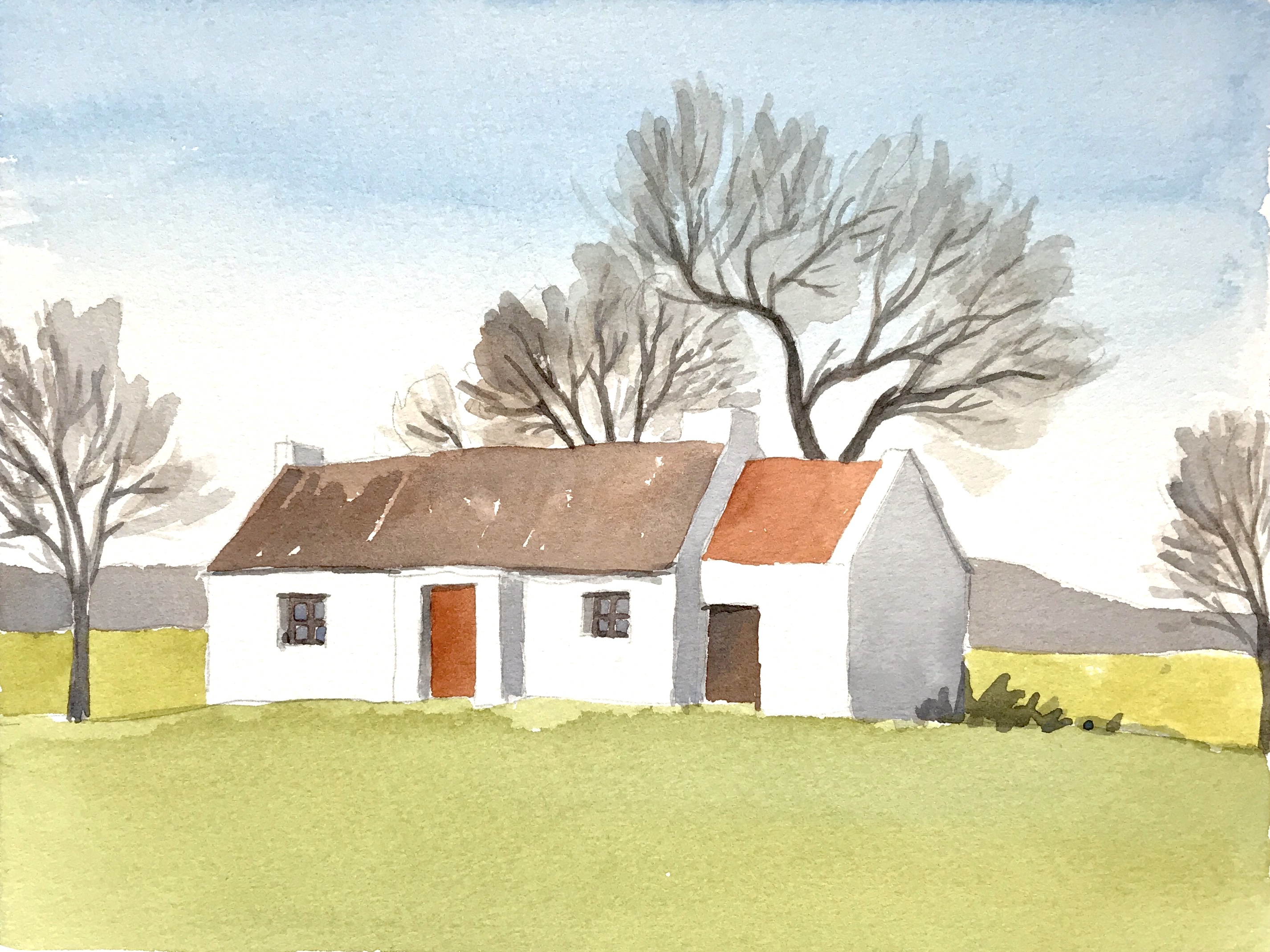 Aquarell (Lea Joos): Cottage